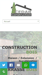 Mobile Screenshot of cedarconstructionbois.com