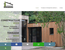 Tablet Screenshot of cedarconstructionbois.com